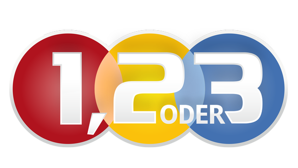 Logo "1, 2 oder 3" | Rechte: ZDF
