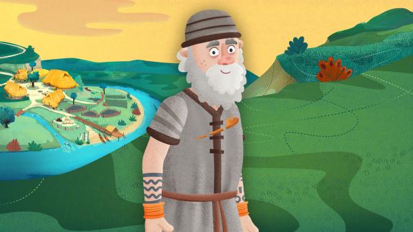 Lerne den Großvater kennen! Wie ist sein Leben in der Bronzezeit? Was erlebt er alles? | Rechte: KiKA/ Silke Zinecker