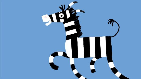 Noch hüpft das Zebra unbeschwert herum. | Rechte: KiKA/SWR/Studio FILM BILDER/Julia Ocker