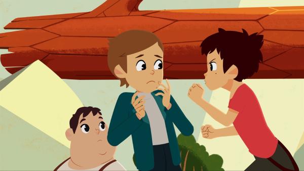 Amadeus (Mitte) bringt Sebastian (re.) zur Weißglut. | Rechte: ZDF/Gaumont Animation/PP Animation III Inc.