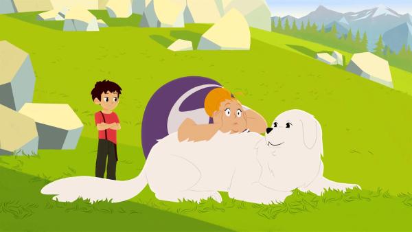 Roberta hat Angst vor dem weißen Bären. | Rechte: ZDF/Gaumont Animation/PP Animation III Inc.