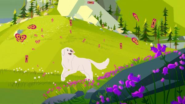 Belle freut sich mit den Schmetterlingen. | Rechte: ZDF/Gaumont Animation/PP Animation III Inc.