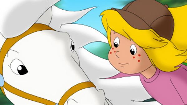 Bibi und ihr Pferd Sabrina sind unzertrennlich. | Rechte: ZDF/Kiddinx Studios GmbH
