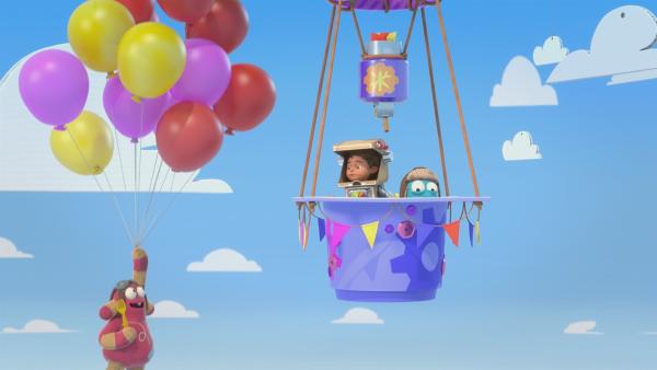 Pop soll Bob Anweisungen zum Landen des Ballons übermitteln. | Rechte: KiKA/BBC/Boat Rocker Rights Inc. MMXVIII