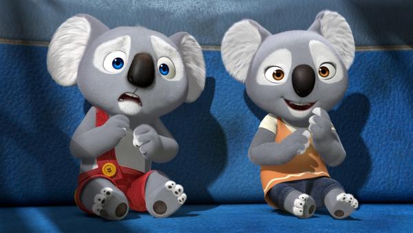 Die Koalabären Blinky (l.) und Katie. | Rechte: KiKA/Assemblage Entertainment/Flying Bark Productions/Telegael