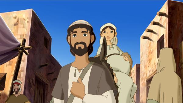 Maria und Josef kommen nach Bethlehem. | Rechte: KiKA/Cross Media/Beta/Trickompany 2010