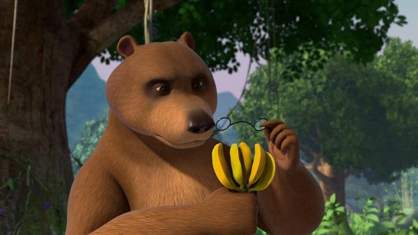 Es wachsen nicht mehr so viele Bananen im Dschungel. Balu ist besorgt und fragt sich, ob es zu wenige Bienen gibt? | Rechte: ZDF/2009(c) DQ Entertainment