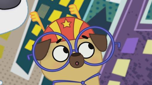 Puck will ein Superheld sein. Dog nimmt ihn mit in die Welt zweier Superhelden.