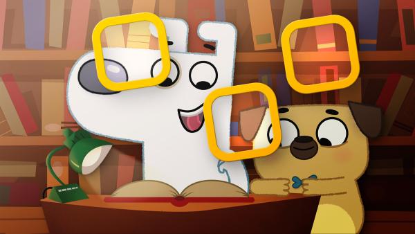 Der wunderliche Buchladen von Dog und Puck Spiel Wimmelbild