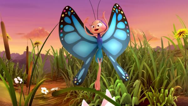 Beatrix freut sich auf den Schmetterlingsball. | Rechte: ZDF/Studio100 Animation