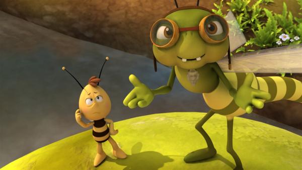 Otto macht aus Willi eine flinke Libelle. | Rechte: ZDF/Studio100 Animation