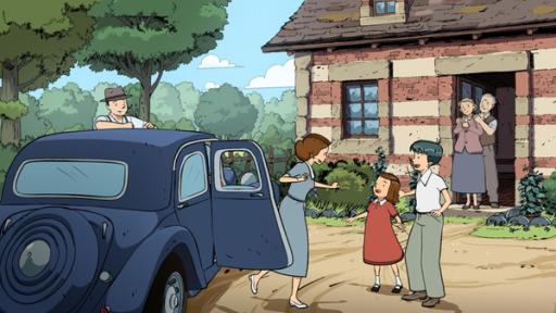 Colette und Ernest bei den Großeltern auf dem Land