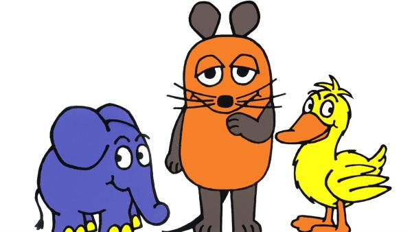 Maus, Elefant und Ente sind die Protagonisten von "Der Sendung mit der Maus". Seit Februar 1975 ist der kleine blaue Elefant dabei, die Ente zeigte sich erstmals im Januar 1987. | Rechte: WDR/Schmitt Menzel/Streich