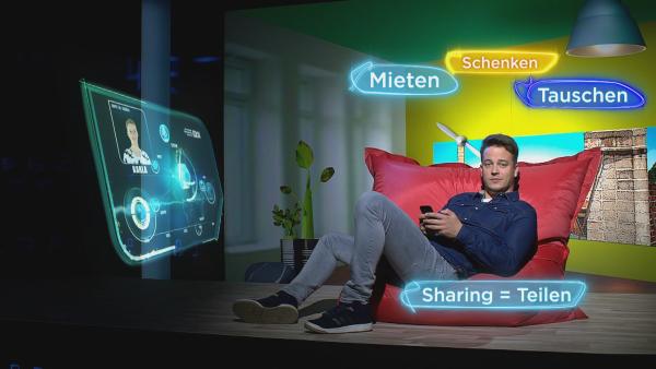 Felix erklärt den Begriff Sharing. | Rechte: KiKA/tvision GmbH