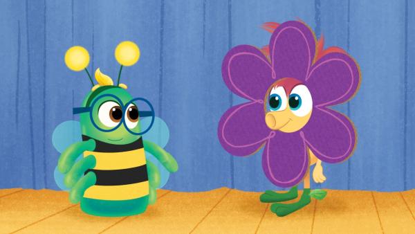 Auch Blumen und Bienen sind Freunde. | Rechte: KiKA/Nelvana