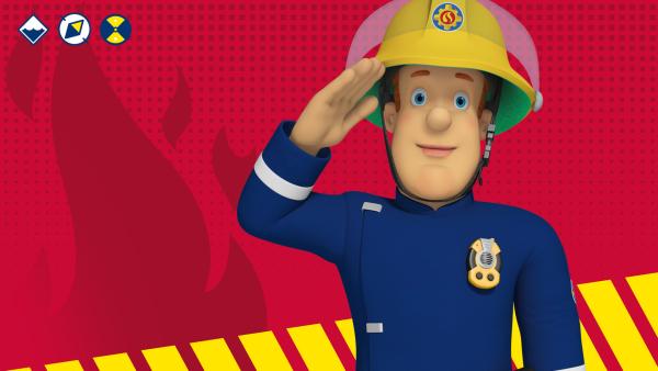 Feuerwehrmann Sam behält die Nerven und fordert Unterstützung aus der Luft an. | Rechte: KiKA/HIT Entertainment