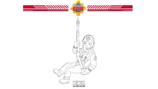 Aus der Luft | Rechte: Prism Art & Design Feuerwehrmann Sam seilt sich von Wallaby ab.