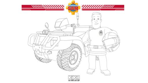 Feuerwehrmann Sam und sein Quad Merkur
