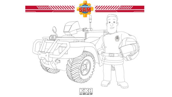 Feuerwehrmann Sam und sein Quad Merkur