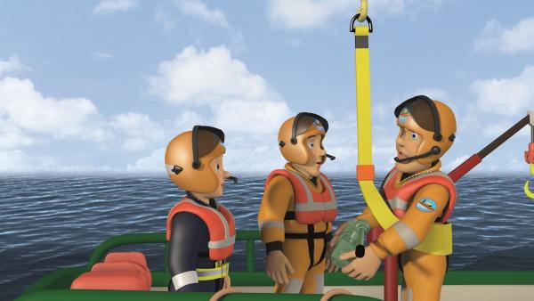 Feuerwehrmann Sam und Penny haben eine Lösung gefunden, die anderen zu retten. | Rechte: KiKA/2011 Prism Art & Design Limited