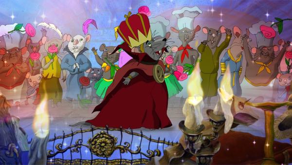 Der Mäusekönig glaubt, er könne nun nach der Verwandluing des Prinzen in einen Nussknacker, die Macht über das Königreich an sich reißen. | Rechte: MDR/KiKA/MC one