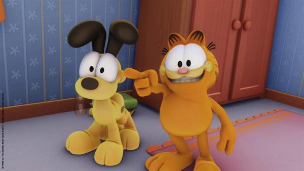 Tante Ivy kümmert sich heute um Garfield und Odie. | Rechte: HR/Dargaud Media/MediaToon/Paws Inc./France 3