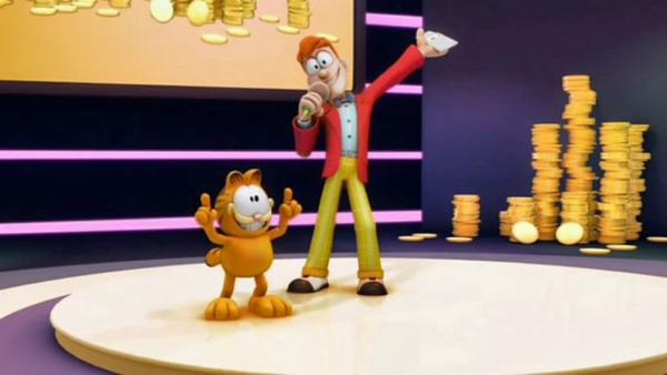 Ein Wettbewerb, wer das beste proportionierte Kätzchen ist, steht an. Garfield will mit allen Mitteln gegen Nermal gewinnen. | Rechte: HR/DARGAUD MEDIA