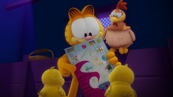 Garfield startet bei Kühen, Hühnern und Pferden einen Werbefeldzug fürs Fernsehen. | Rechte: HR/DARGAUD MEDIA
