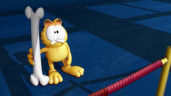 Garfield erkennt sofort, dass es sich um eine Dinosaurierfund handelt. | Rechte: HR/DARGAUD MEDIA