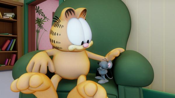 Squeak sagt Garfield die Zukunft voraus. | Rechte: HR/DARGAUD MEDIA