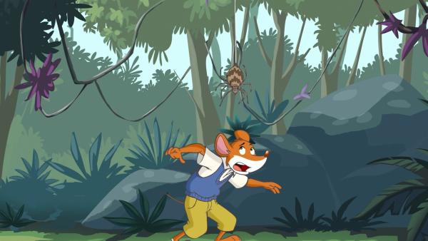 Geronimo findet die Tiere im Dschungel von Maustarica überhaupt nicht lustig. | Rechte: hr/Atlantyca Entertainment/Moonscoop