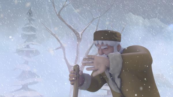 Großvater stapft durch den Schnee. | Rechte: ZDF/Studio 100 Animation/Heidi Productions Pty. Limited