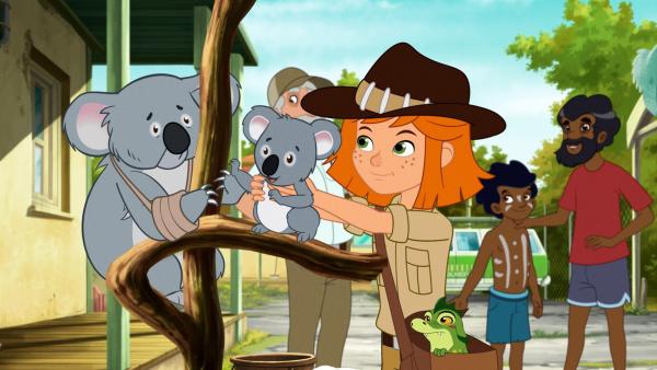Lilli bringt das Koalababy zu seiner Mutter in der Koalaklinik. | Rechte: WDR