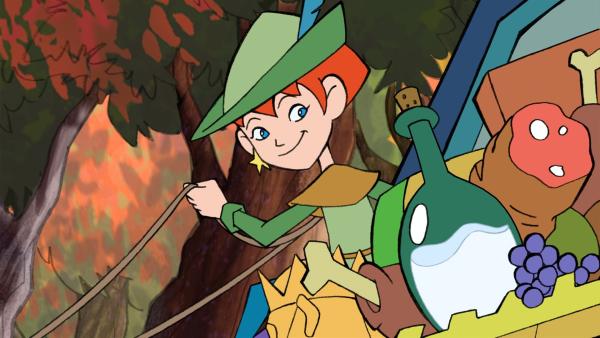 So soll es gehen: Lilli bringt Robin Hoods fette Beute zu den Armen. | Rechte: WDR/Trixter Film GmbH