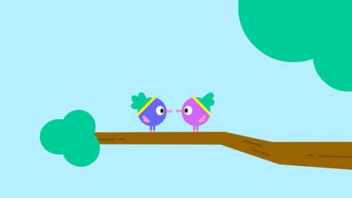 Duggee und die Quirlies suchen gemeinsam nach Vögeln.