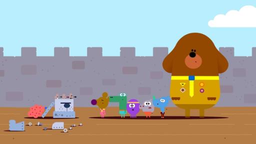 Die Quirlies besuchen gemeinsam mit Duggee eine Ritterburg, auf der es spukt.