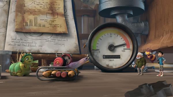 Syd will seinen Geschwindigkeitsrekord brechen. | Rechte: KiKA/One Animation PTE LTD.