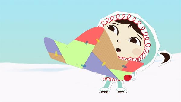 Inui hat von der Waldame Wiebke einen mexikanischen Sombrero-Hut geschenkt bekommen. Der macht allerdings sehr komische Geräusche. | Rechte: ZDF und JEP-Animation GmbH