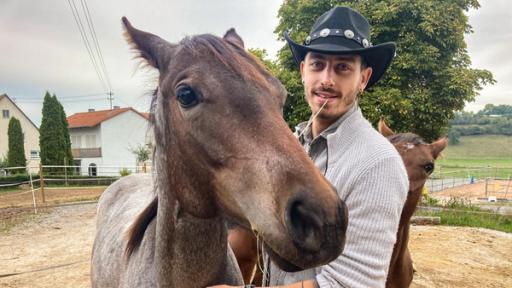 Quarter Horse | Jason mit der einjährigen „Pearl“ – einem jungen Quarter Horse.