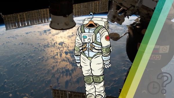 Nicolas fragt: Kann man auch ohne Schutzanzug für ganz kurze Zeit aus der Raumstation rausgehen und die Luft einfach ein paar Minuten anhalten? | Rechte: KiKA / NASA / Colourbox