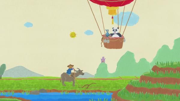 Ballonfahrt über die Reisfelder | Rechte: KiKA