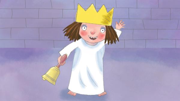 Die Kleine Prinzessin hat zwar eine Glocke, mit der sie die Erwachsenen herbeiruft, aber die Glocke kann nicht zu einem bestimmten Spiel auffordern. | Rechte: ZDF/Illuminated Film Ltd.