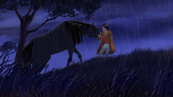 Eines nachts findet Lena ein verschrecktes Pferd, das von Männern, mit offensichtlich bösen Absichten, gesucht wird. | Rechte: hr/Tele Images