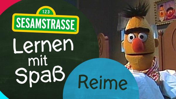 Bert mit dem Logo "Lernen mit Spaß" | Rechte: NDR/Sesamstrasse Foto: GraFIK