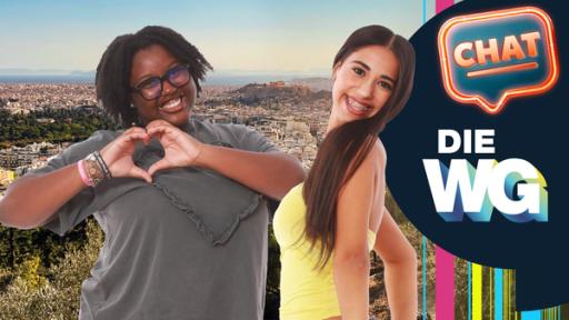 Faith und Mahak aus der "Mädchen-WG in Athen" schauen in die Kamera