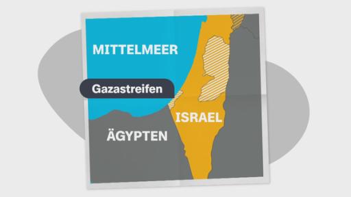 Gazastreifen - Karte -Grafik