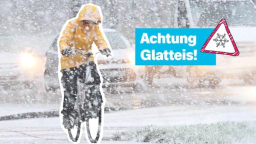 Teaserbild vom 4. Januar - Glatteis und Schnee auf den Straßen