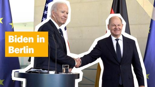 Biden und Scholz geben sich die Hand