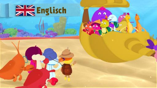 Rechte: KiKA/Bigchild Entertainment A group of sea creatures on a trailer. They are waving goodbye at their parents.