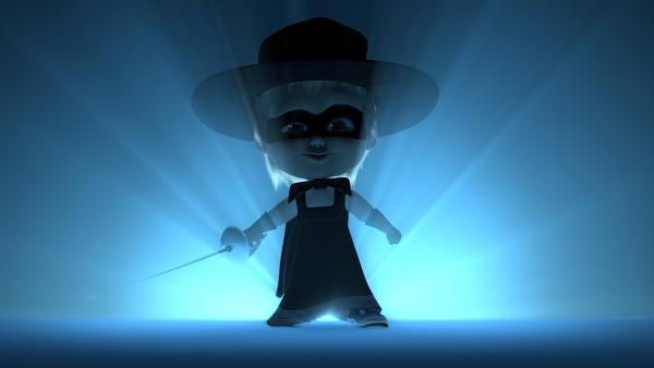 Wenn Mascha und der Bär einen Film drehen, möchte Mascha Zorro sein.  | Rechte: KiKA/2014-2015 Animaccord Ltd.